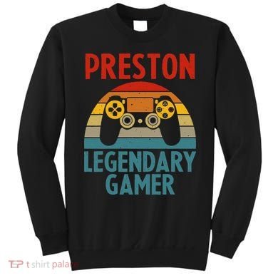 PRESTON Gift Name Personalized Funny Gaming Geek Birthday Sweatshirt