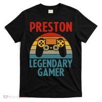 PRESTON Gift Name Personalized Funny Gaming Geek Birthday T-Shirt thumb 0