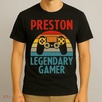 PRESTON Gift Name Personalized Funny Gaming Geek Birthday T-Shirt thumb 3