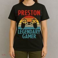 PRESTON Gift Name Personalized Funny Gaming Geek Birthday T-Shirt thumb 4
