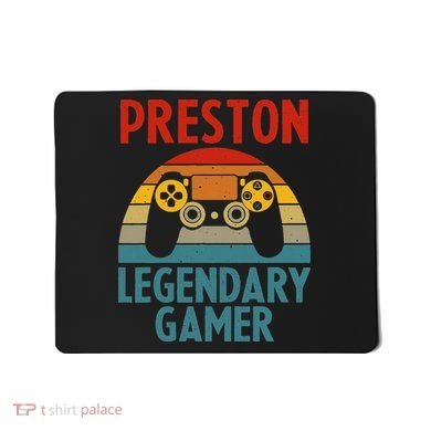 PRESTON Gift Name Personalized Funny Gaming Geek Birthday Mousepad