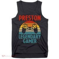 PRESTON Gift Name Personalized Funny Gaming Geek Birthday Tank Top thumb 0
