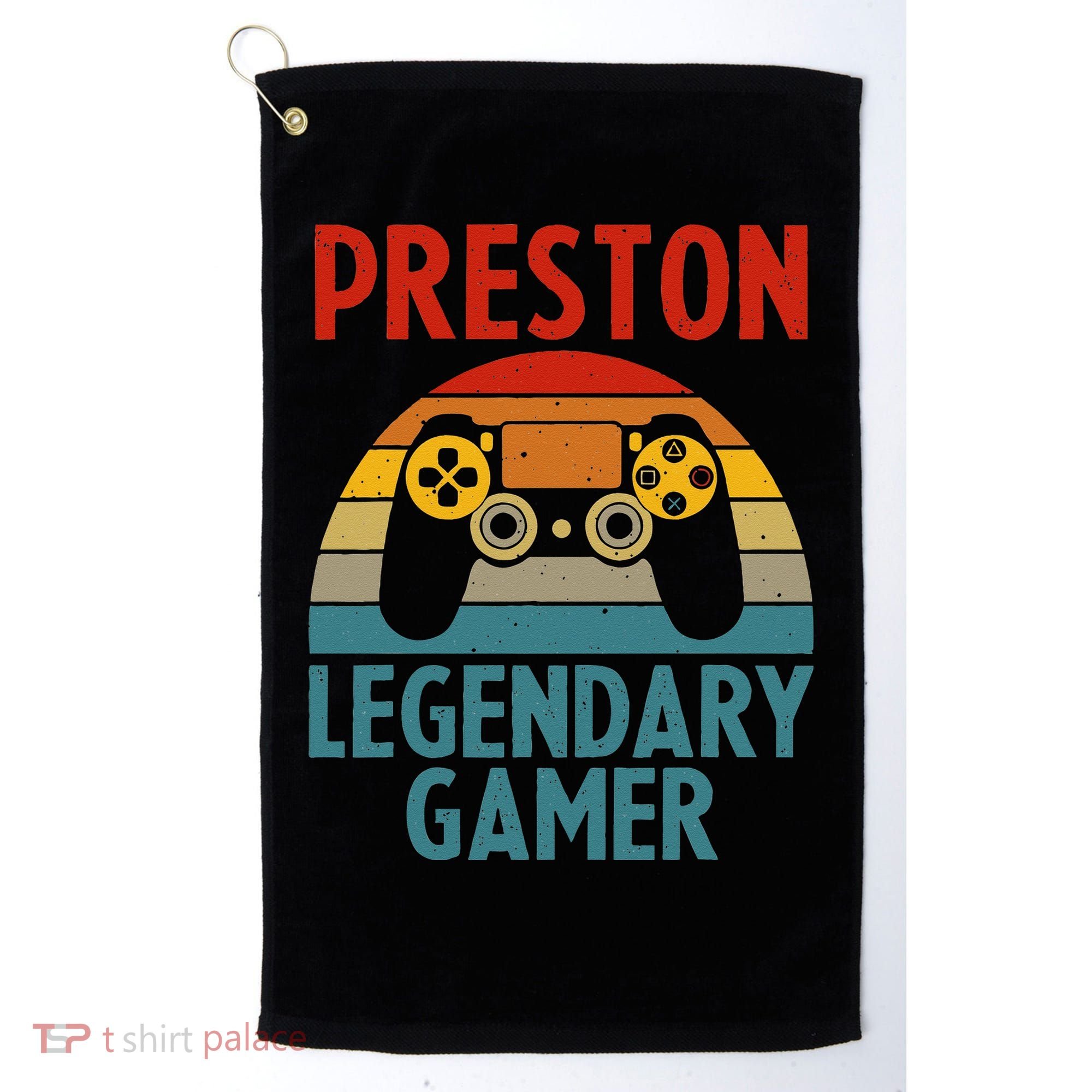PRESTON Gift Name Personalized Funny Gaming Geek Birthday Golf Towel