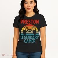 PRESTON Gift Name Personalized Funny Gaming Geek Birthday Women's T-Shirt thumb 4