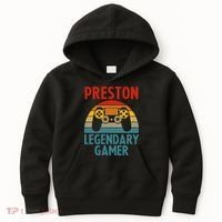 PRESTON Gift Name Personalized Funny Gaming Geek Birthday Kids Hoodie thumb 0
