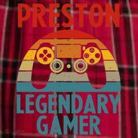 PRESTON Gift Name Personalized Funny Gaming Geek Birthday Women's Flannel Plaid Pajama Pants thumb 2