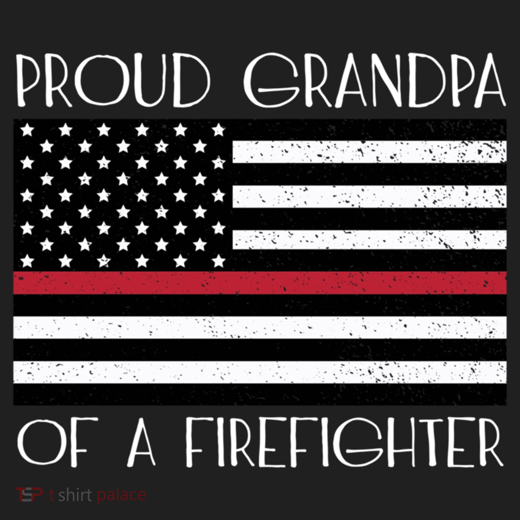 Proud Grandpa Of A Firefighter Thin Red Line American Flag Cute Gift Hat