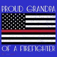 Proud Grandpa Of A Firefighter Thin Red Line American Flag Cute Gift Hoodie thumb 2