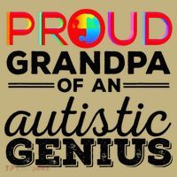 Proud Grandpa Of An Autistic Genius Autism Awareness T-Shirt thumb 7