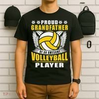 Proud Grandfather Of An Awesome Volleyball Player T-Shirt thumb 6