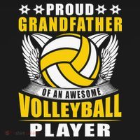 Proud Grandfather Of An Awesome Volleyball Player T-Shirt thumb 7