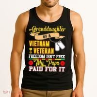 Proud Granddaughter Of Vietnam Veteran Freedom Isn't Free Tank Top thumb 3