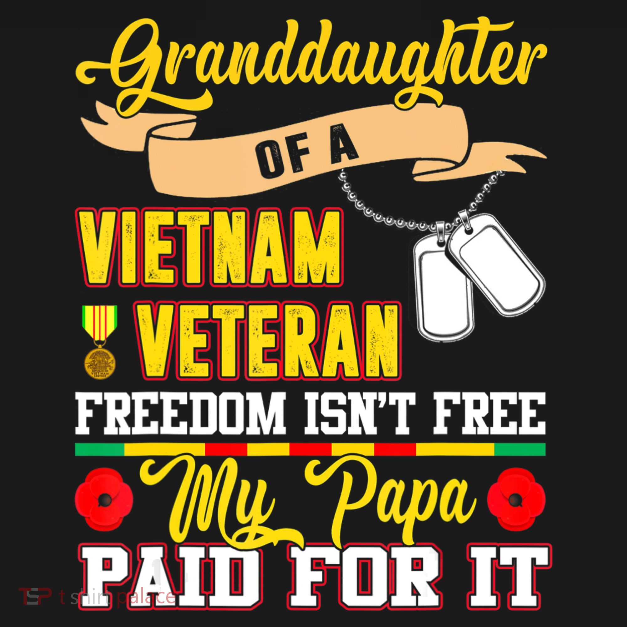 Proud Granddaughter Of Vietnam Veteran Freedom Isn't Free Tank Top
