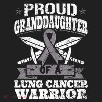 Proud Granddaughter Of A Lung Cancer Warrior Carcinoma Kids Long Sleeve Plaid Pajama Set thumb 2