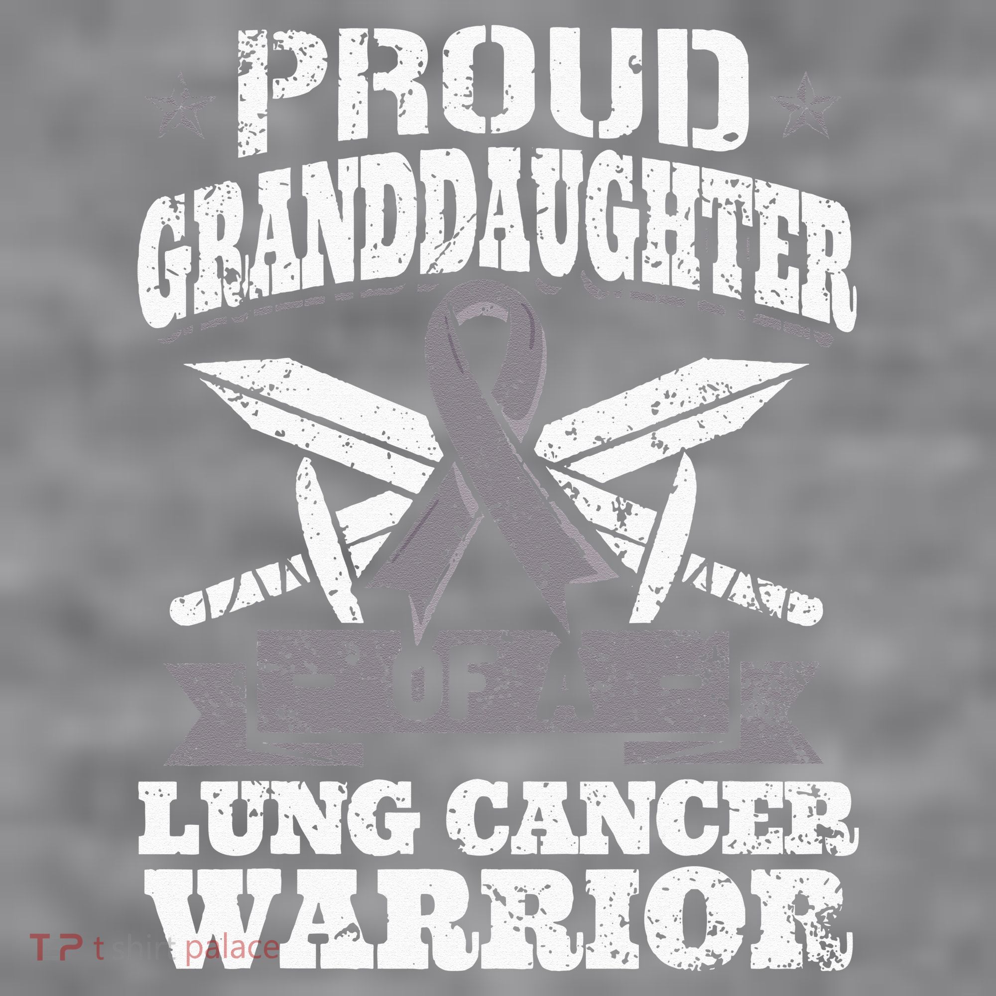 Proud Granddaughter Of A Lung Cancer Warrior Carcinoma Women's Racerback Cropped Tank