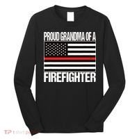 Proud Grandma Of A Firefighter Shirt Fireman Long Sleeve Shirt thumb 0