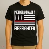 Proud Grandma Of A Firefighter Shirt Fireman T-Shirt thumb 3