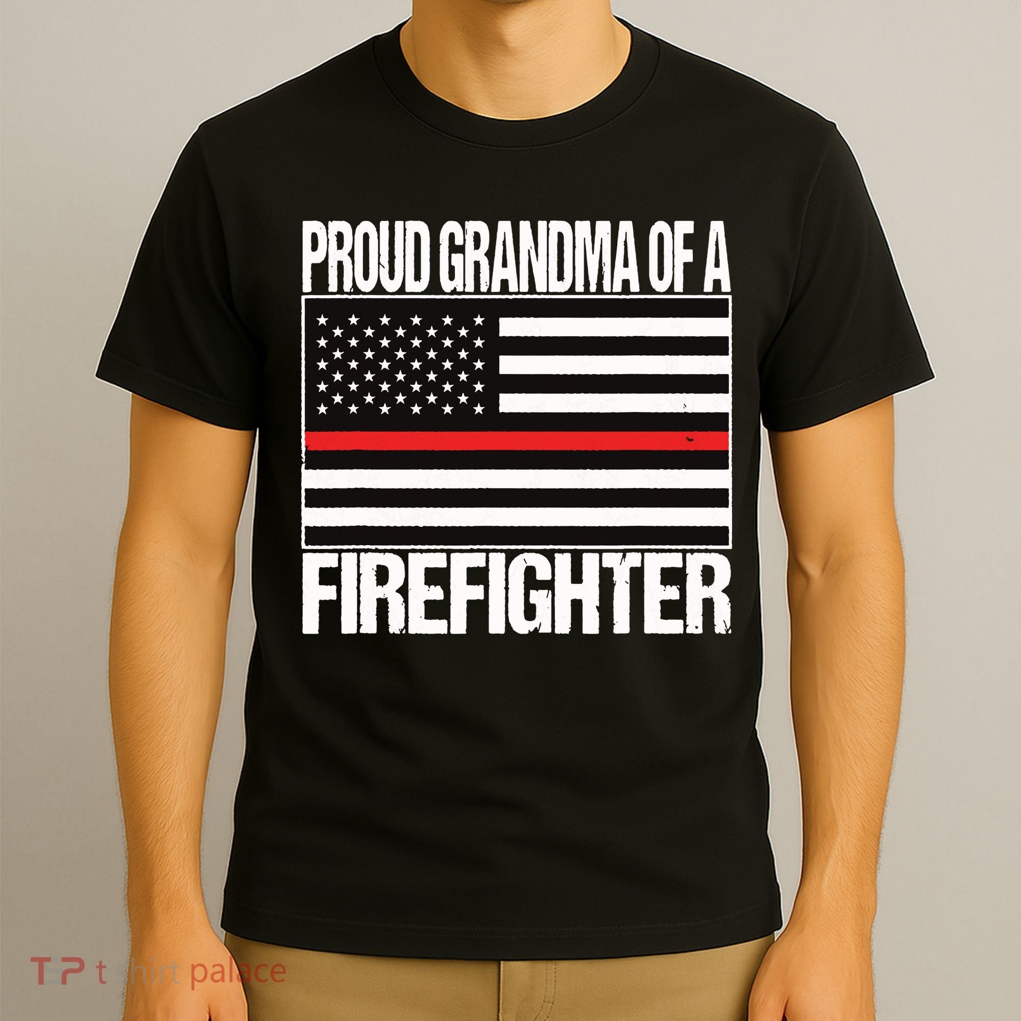 Proud Grandma Of A Firefighter Shirt Fireman T-Shirt