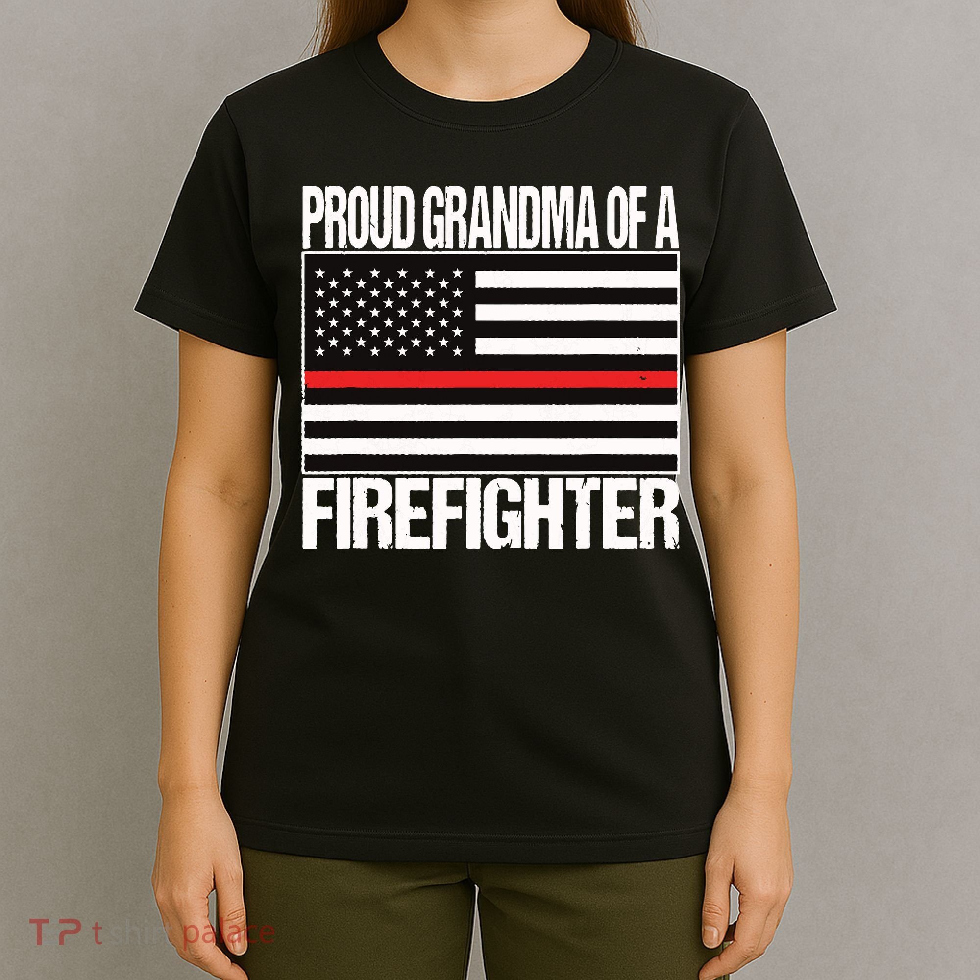 Proud Grandma Of A Firefighter Shirt Fireman T-Shirt