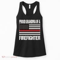 Proud Grandma Of A Firefighter Shirt Fireman Women's Tank Top thumb 0