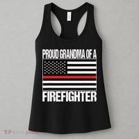 Proud Grandma Of A Firefighter Shirt Fireman Women's Tank Top thumb 3
