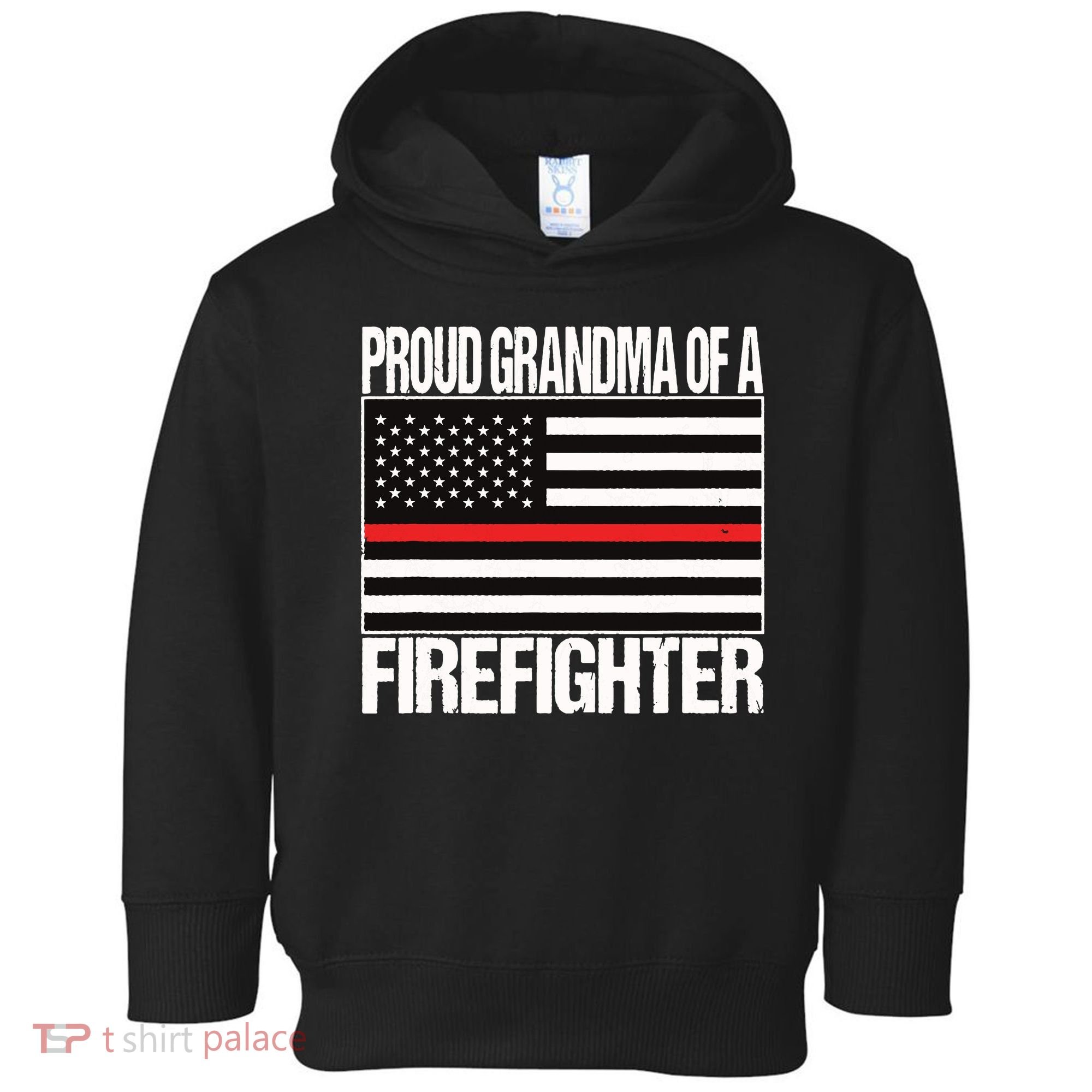 Proud Grandma Of A Firefighter Shirt Fireman Toddler Hoodie