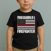 Proud Grandma Of A Firefighter Shirt Fireman Toddler T-Shirt thumb 2