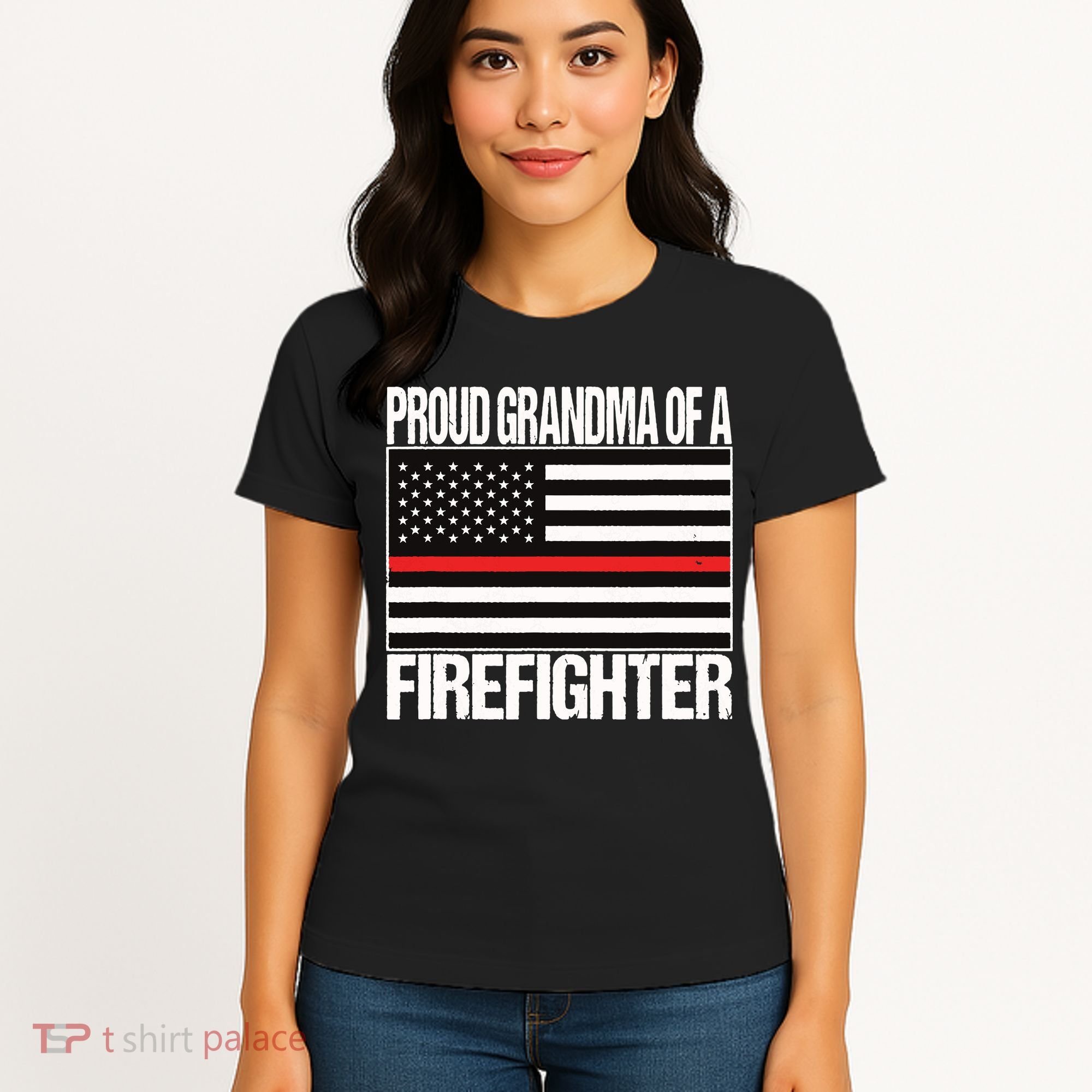 Proud Grandma Of A Firefighter Shirt Fireman Women's T-Shirt