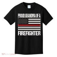 Proud Grandma Of A Firefighter Shirt Fireman Kids T-Shirt thumb 0