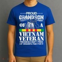 Proud Grandson Of A Vietnam Veteran Costume For Boys Cute Gift T-Shirt thumb 3