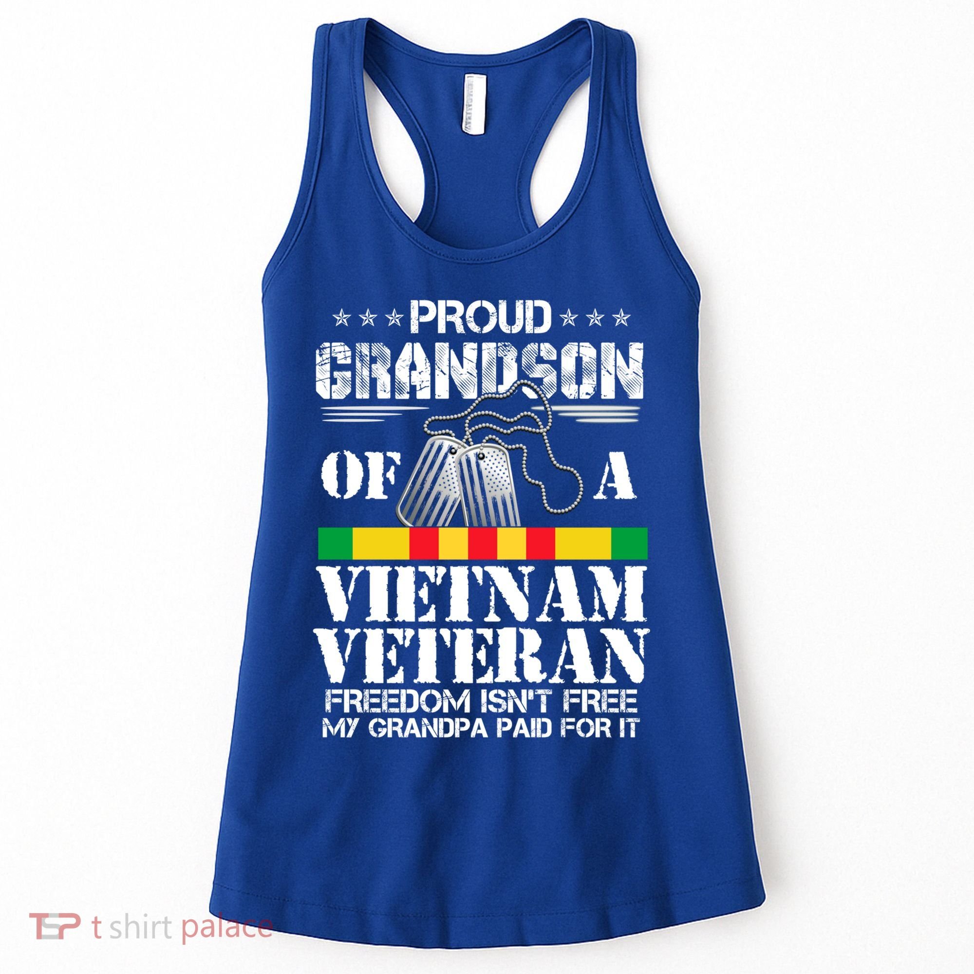 Proud Grandson Of A Vietnam Veteran Costume For Boys Cute Gift Women's Tank Top