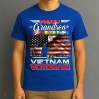 Proud Grandson Of Vietnam Veteran Gift For Boys Cute Gift T-Shirt thumb 3