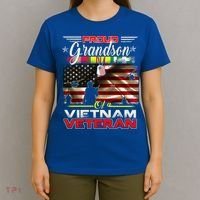 Proud Grandson Of Vietnam Veteran Gift For Boys Cute Gift T-Shirt thumb 4
