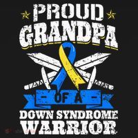 Proud Grandpa Of A Down Syndrome Warrior Downs Granddad T-Shirt thumb 7