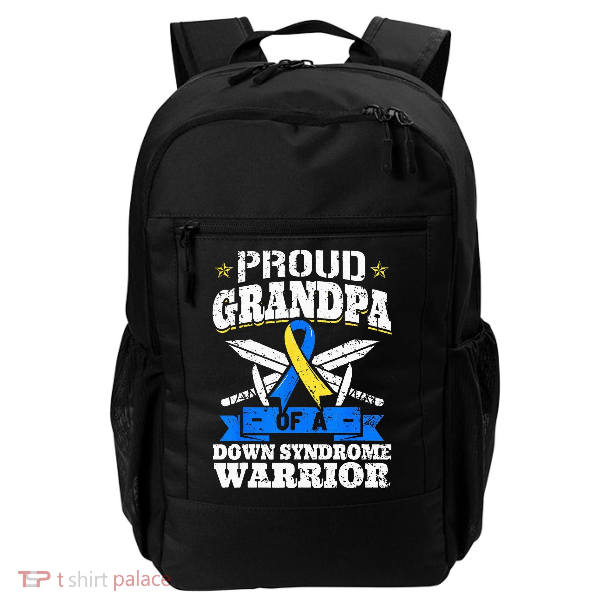 Proud Grandpa Of A Down Syndrome Warrior Downs Granddad Backpack