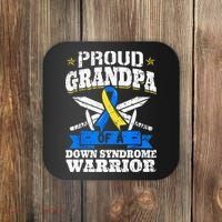 Proud Grandpa Of A Down Syndrome Warrior Downs Granddad Coaster thumb 0