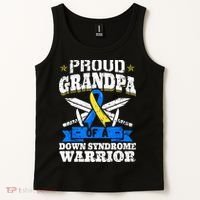 Proud Grandpa Of A Down Syndrome Warrior Downs Granddad Tank Top thumb 2