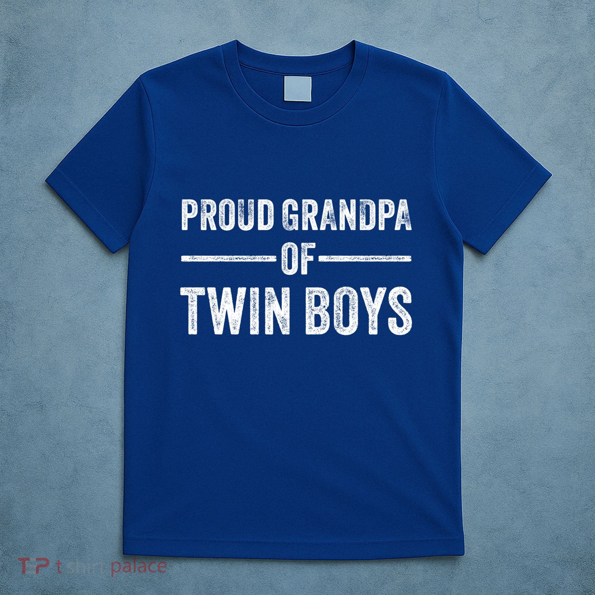 Proud Grandpa Of Twin Funny Granddad Vintage Gift T-Shirt