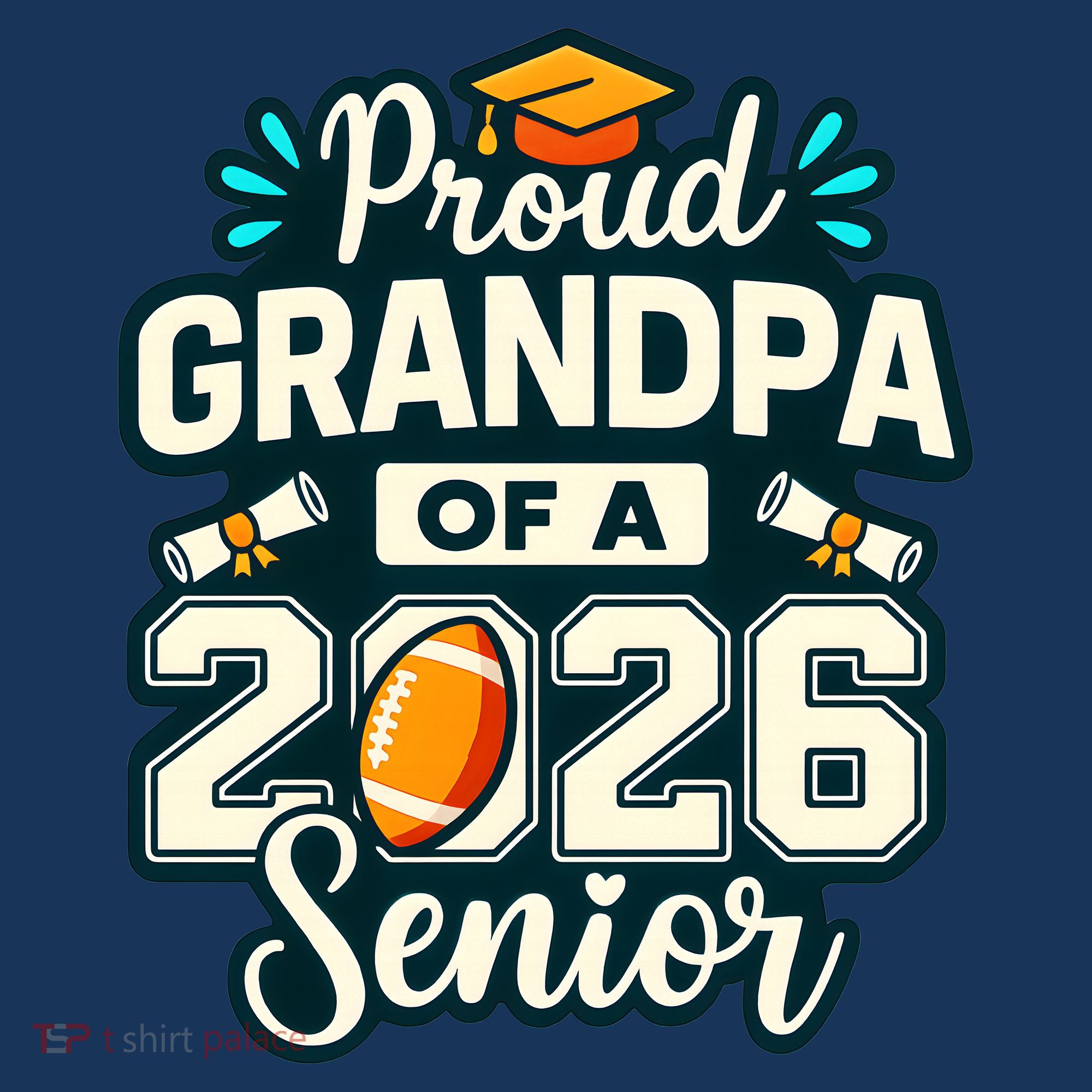 Proud Grandpa Of 2026 Football T-Shirt