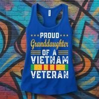 Proud Granddaughter Of A Vietnam Veteran Gift Veterans Day Cool Gift Women's Tank Top thumb 3