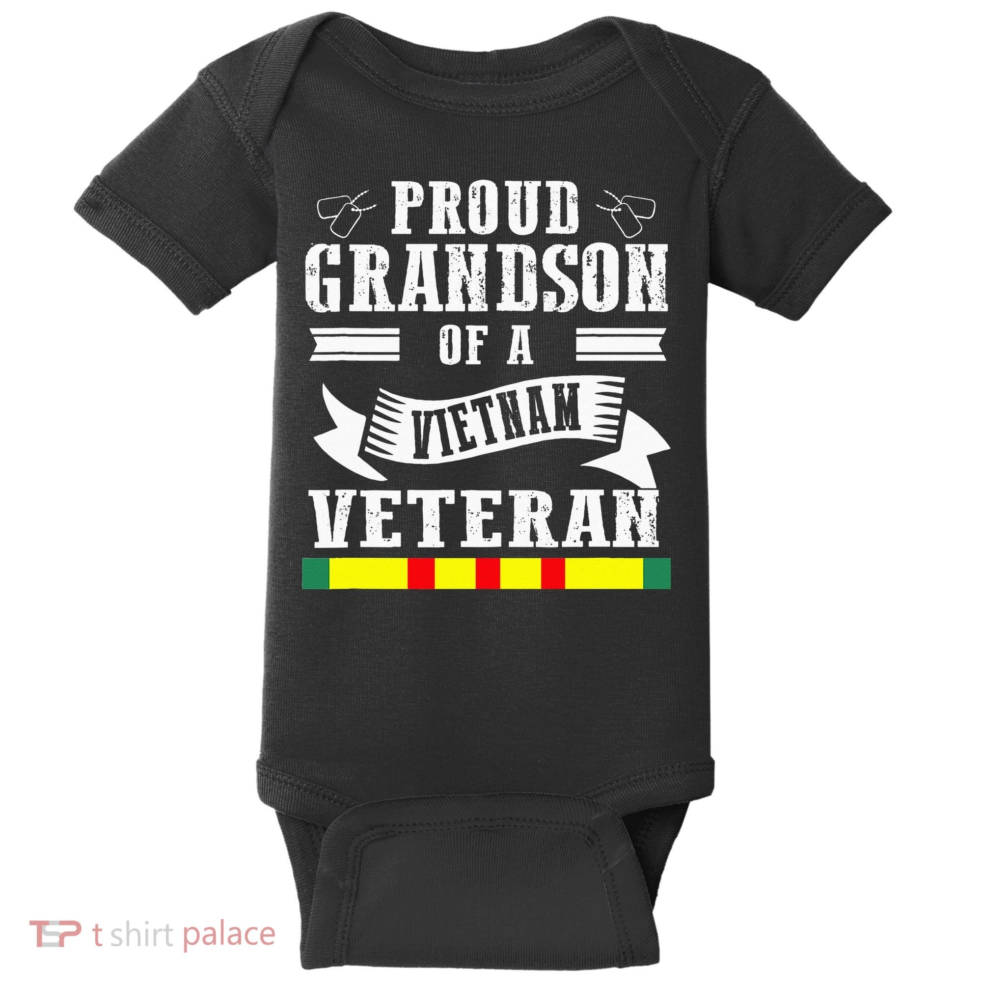 Proud Grandson Of A Vietnam Veteran Baby Bodysuit