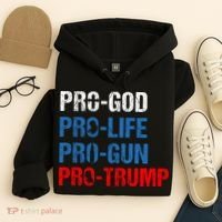 Pro God Pro Life Pro Gun Pro Trump Patriotic Hoodie thumb 4