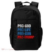 Pro God Pro Life Pro Gun Pro Trump Patriotic Backpack thumb 0