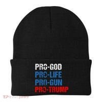 Pro God Pro Life Pro Gun Pro Trump Patriotic Beanie thumb 0