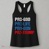 Pro God Pro Life Pro Gun Pro Trump Patriotic Women's Tank Top thumb 3