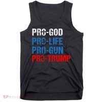 Pro God Pro Life Pro Gun Pro Trump Patriotic Tank Top thumb 0