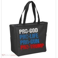 Pro God Pro Life Pro Gun Pro Trump Patriotic Tote Bag thumb 2