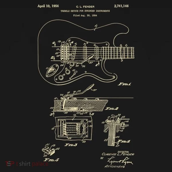 Patent Guitar Toddler Hoodie