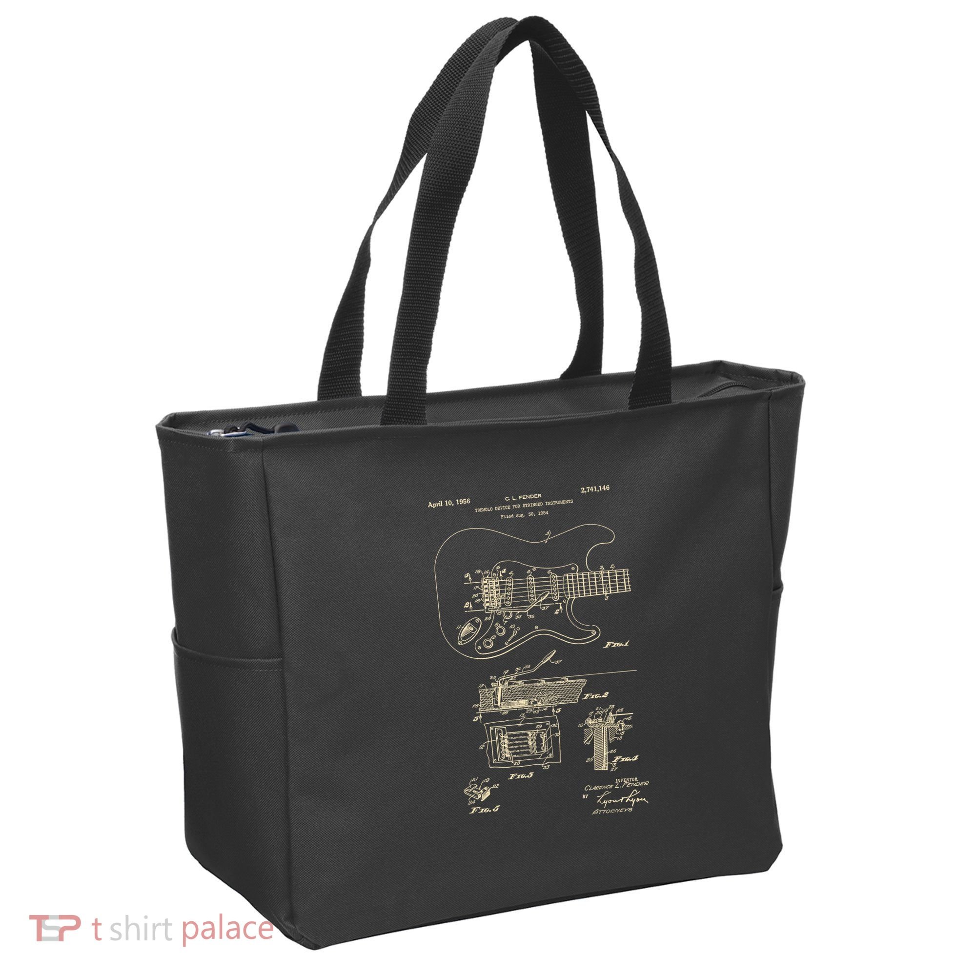 Patent Guitar Tote Bag