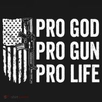Pro God Pro Gun Pro Life USA Christian Guns Owner Flag Women's Long Sleeve Shirt thumb 2